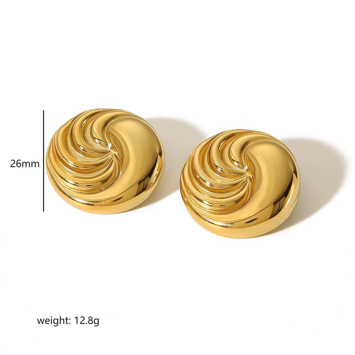 Luxe Spiral Stainless Steel Studs