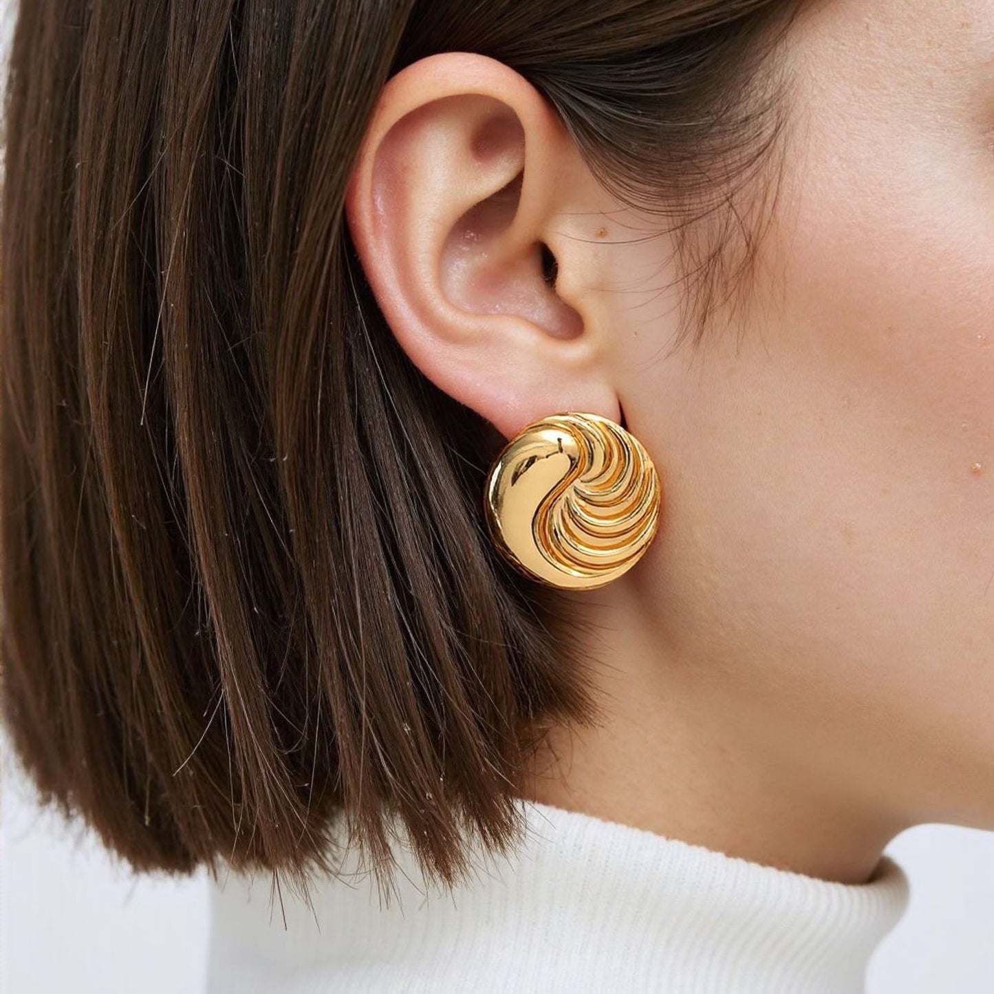 Luxe Spiral Stainless Steel Studs
