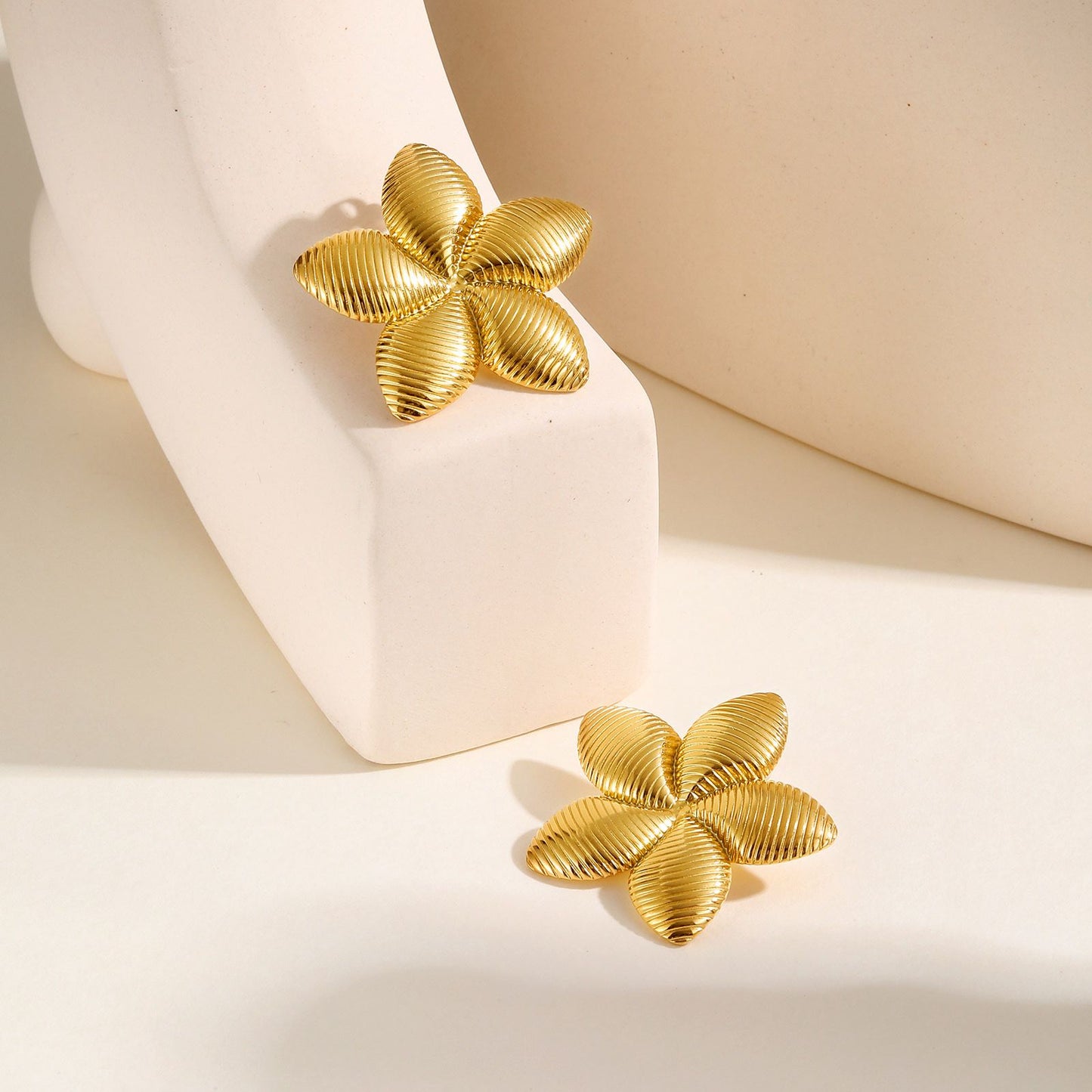 Bloom Stainless Steel Statement Earring