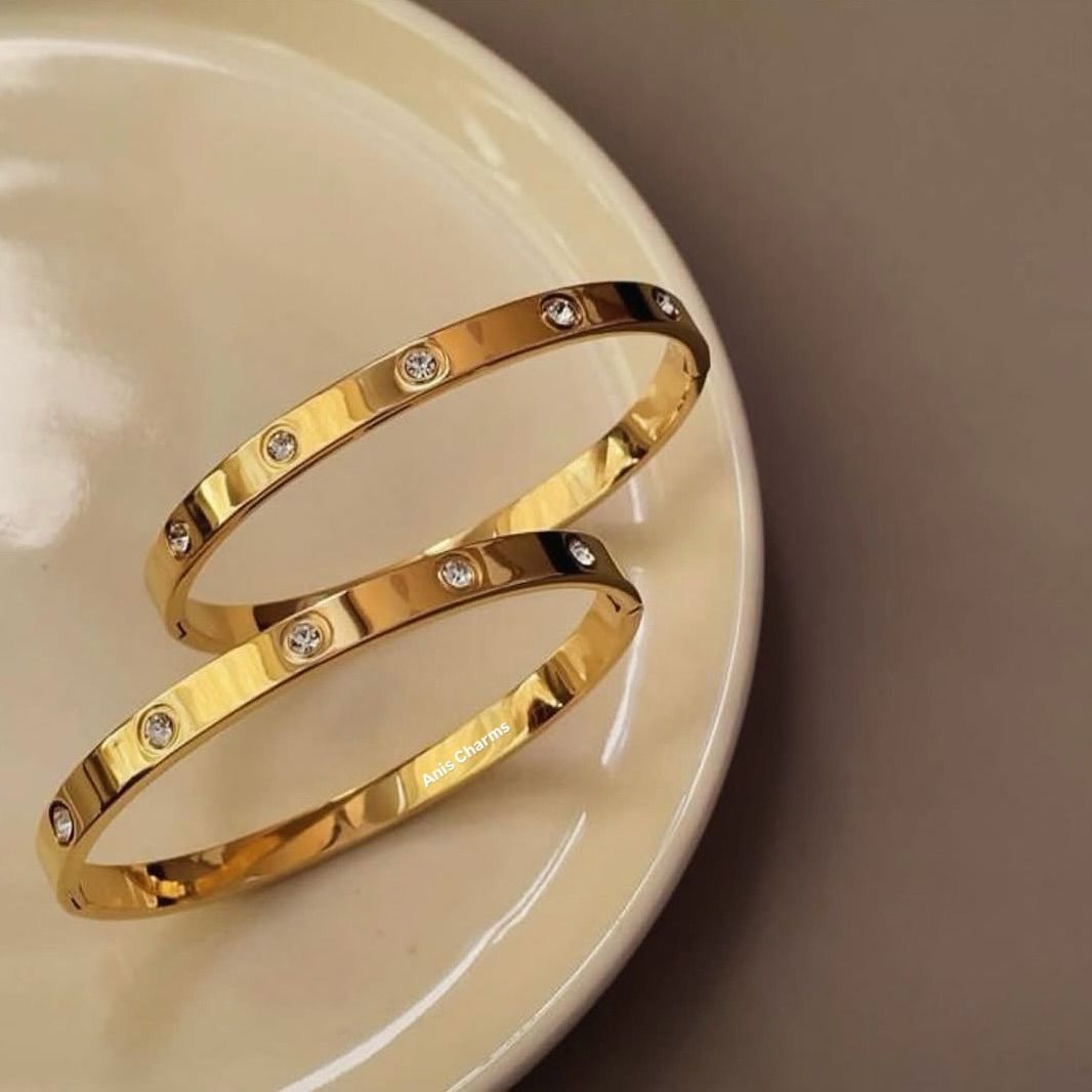 Crystal Gold Bangle