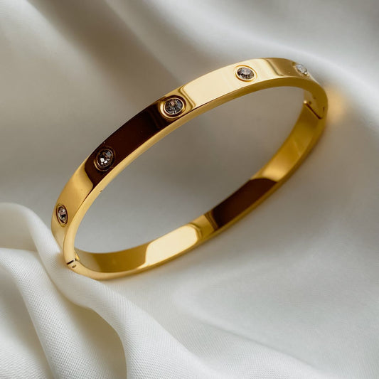 Crystal Gold Bangle