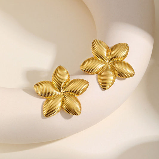 Bloom Stainless Steel Statement Earring